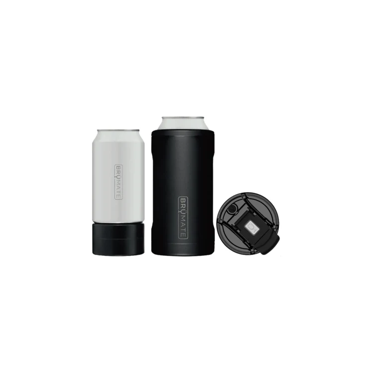 BruMate Hopsulator Trio - Matte Black, custom koozie with logo imprint 1