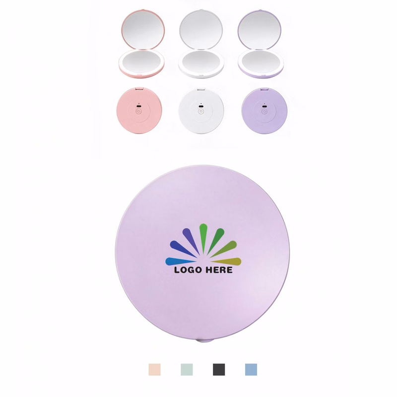 Pocket Size LED Illuminated Folding Handheld Makeup Mirror