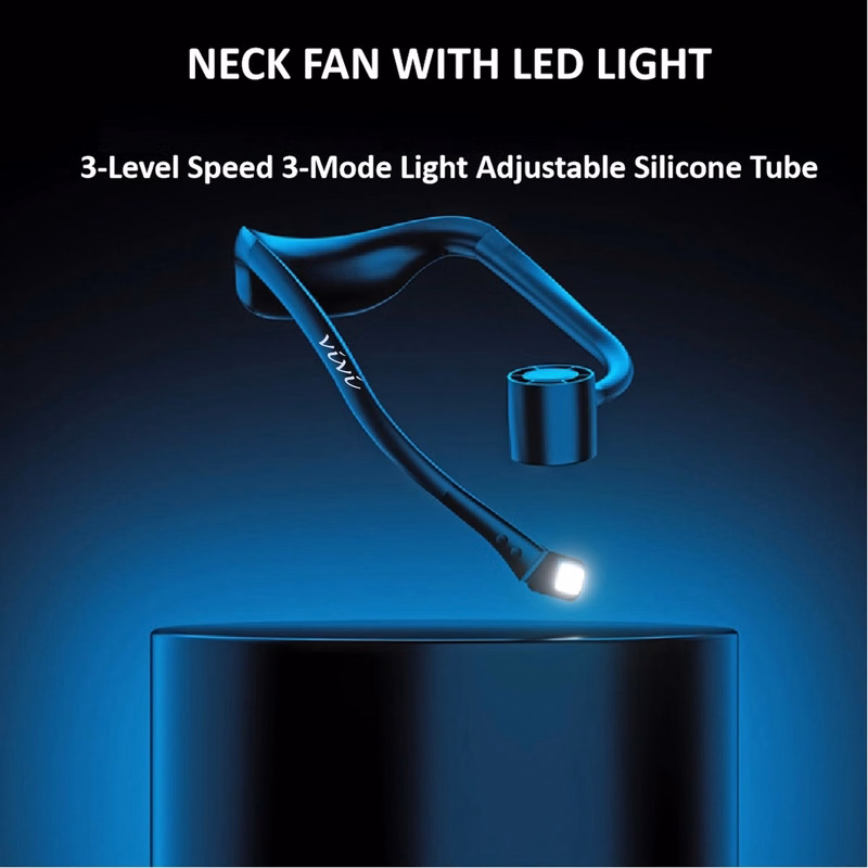 Portable Neck Fan With Led Light Bladeless