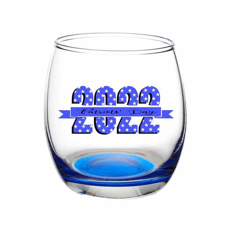 11.5 oz. Mikonos Stemless Wine Glass (2 Color Imprint)