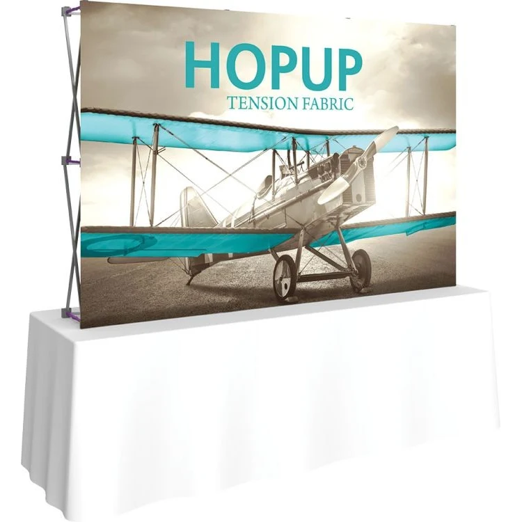 Hopup 8ft Straight Tabletop Display & Front Graphic 1