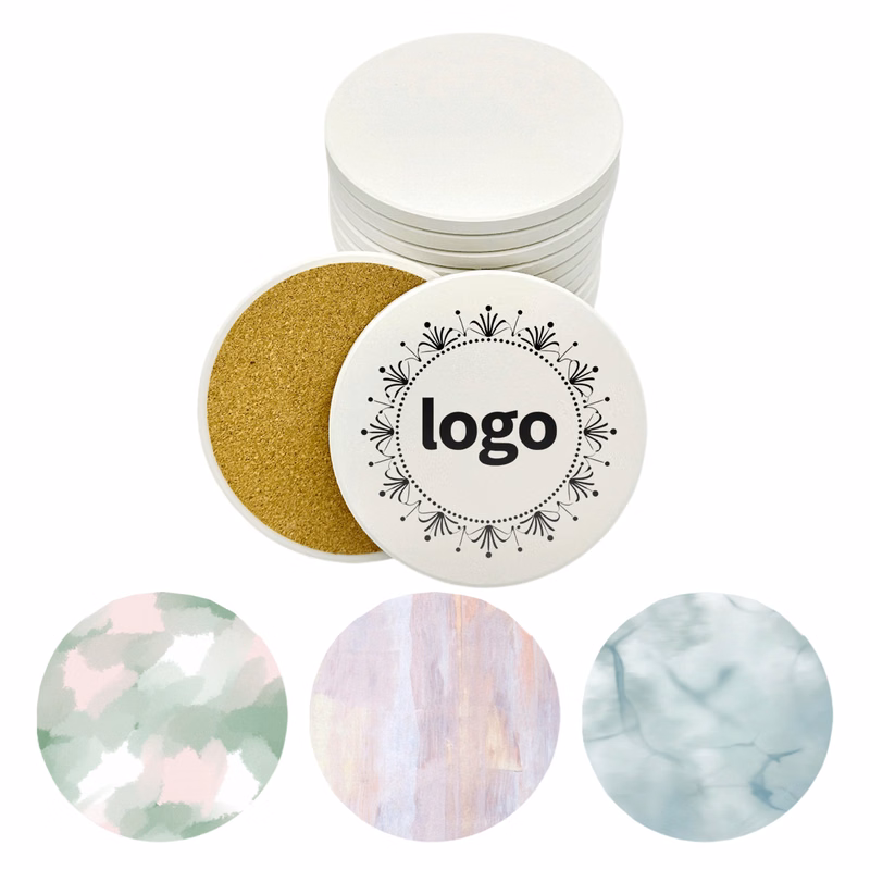 Round 4" Full-Color Ceramic Drink Coaster