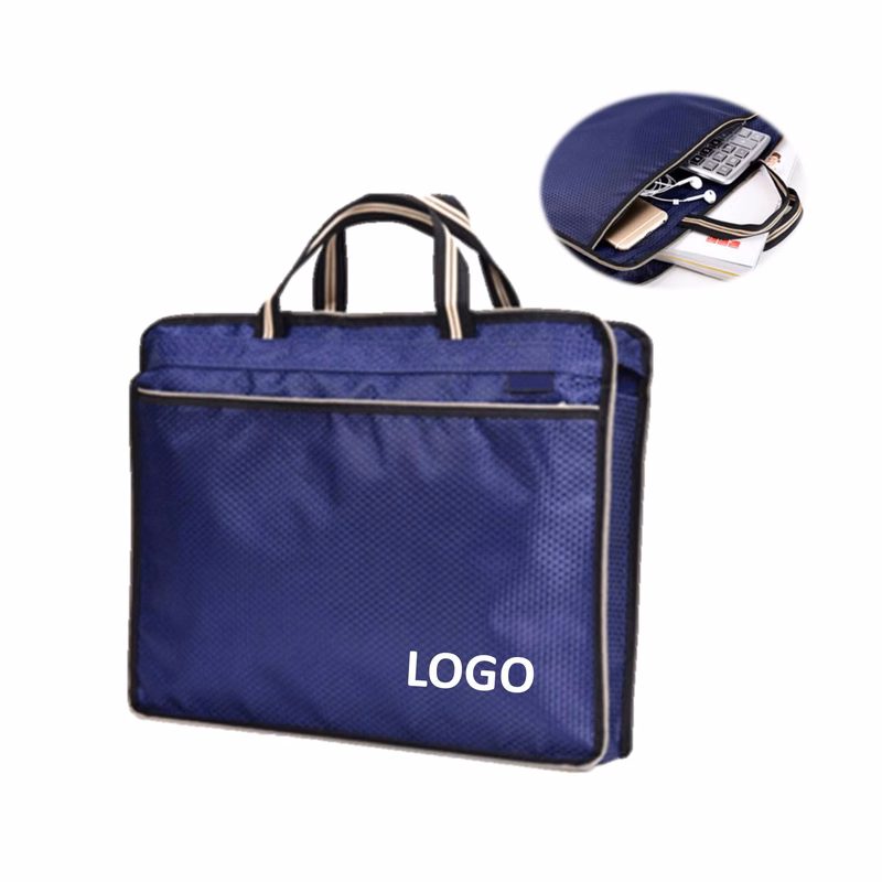 Portable Zipper Business File Document Bag