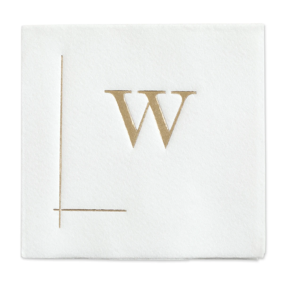 Initially Simple Premium Beverage Napkin w/uncoined Edge (White) 1