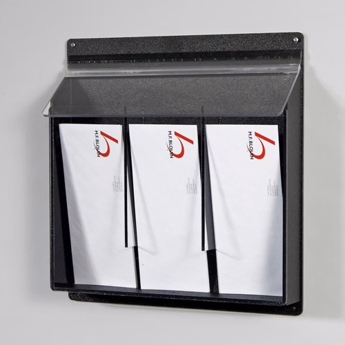 Exterior Wall Mount Acrylic 3-Pocket Literature Holder
