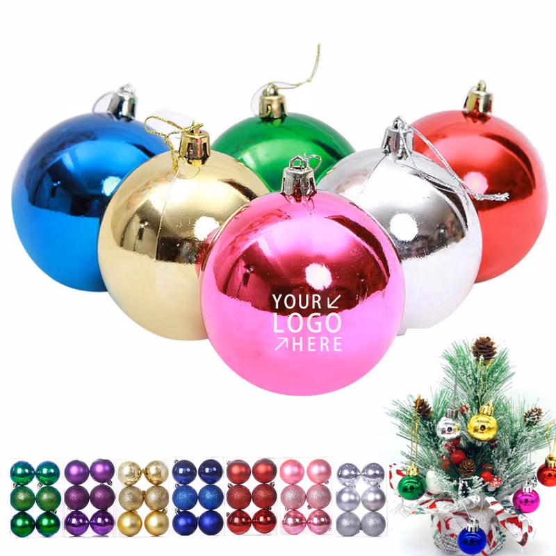 Plastic Colorful Christmas Hangling Ball Ornaments