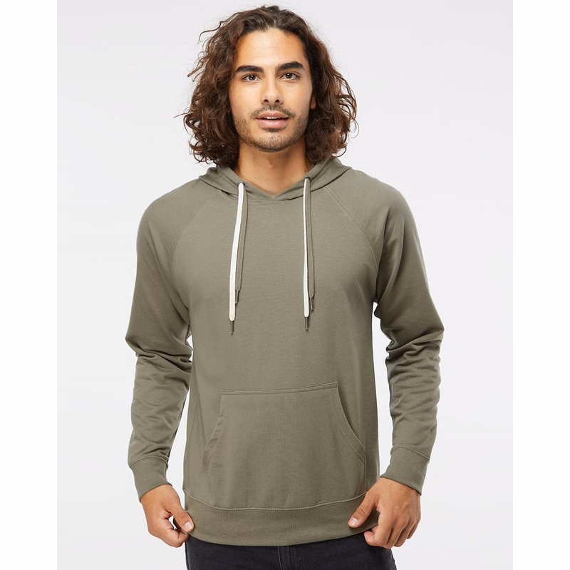 Unisex Icon Lightweight Loopback Terry Hooded Sweatshirt - SS1000