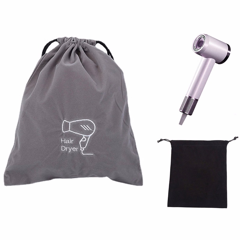 Luxury Velvet Hair Dryer Drawstring Bags 12" W x 12" H