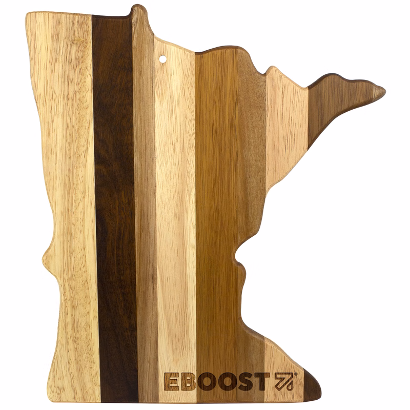 Rock & Branch® Shiplap Series Minnesota State Shaped Wood Serving and Cutting Board