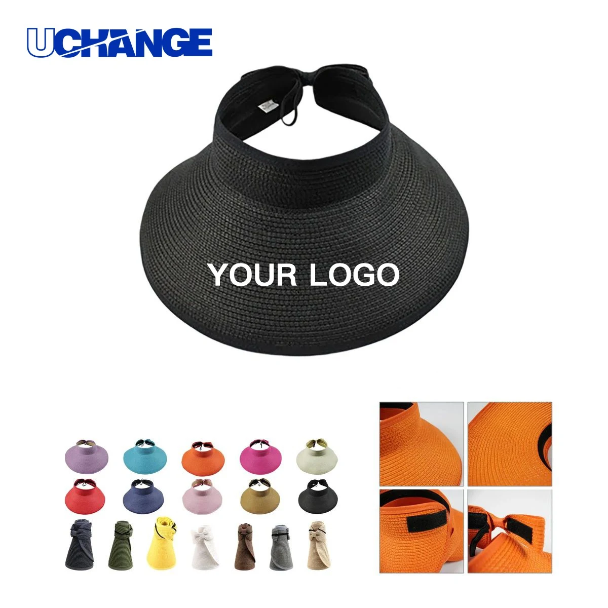 Portable Wide Brim Visor Hat Headwear for Outdoor Sun Protection 1