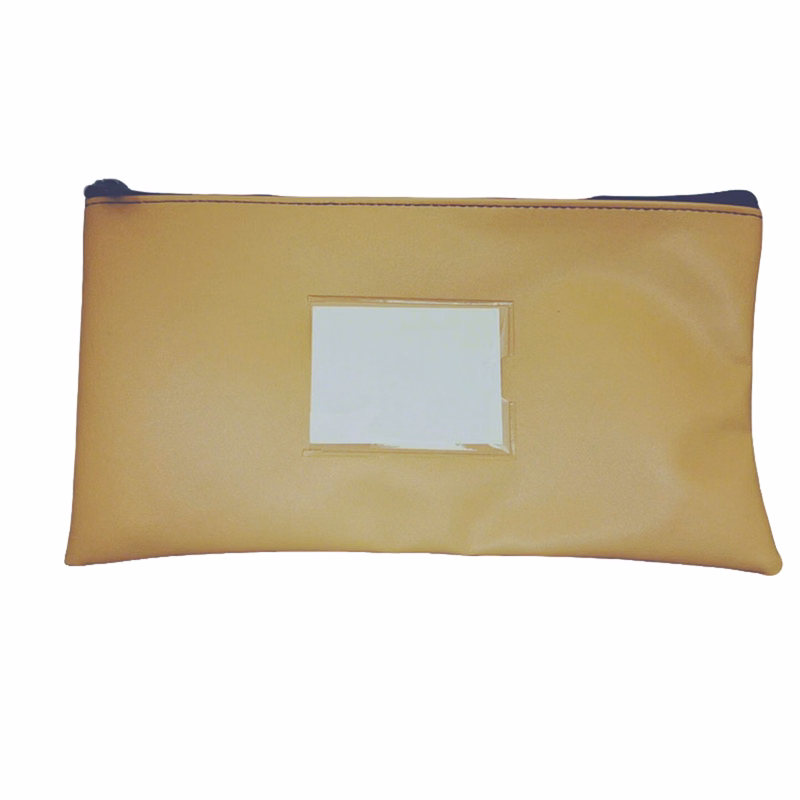 Polyurethane Zipper Deposit Pouch With Soft Liner 10.6" x 6"