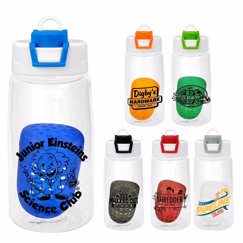 Two Tone Pop Up 18 oz. Recycled Bottle with Floating Infuser