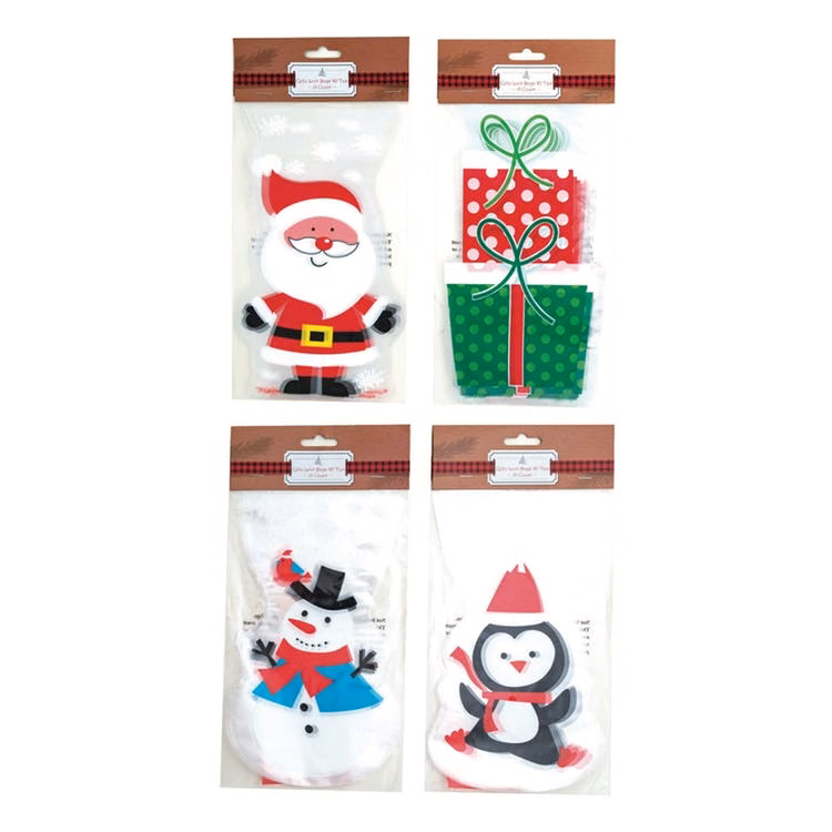 Christmas Cellophane Loot Bags - 4 Prints