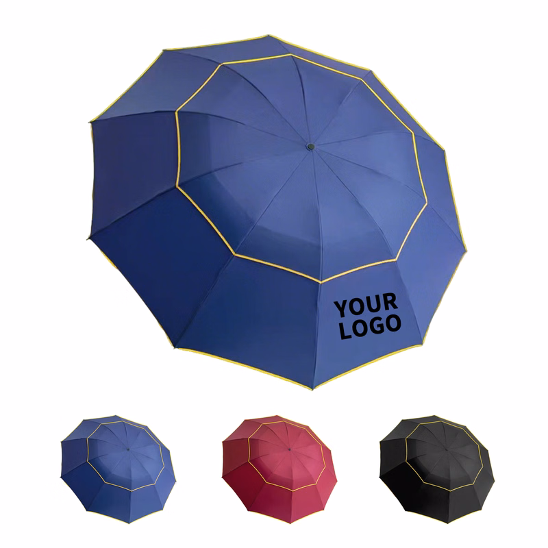 Vented Wind Resistant Folding Umbrella 50" Arc Length