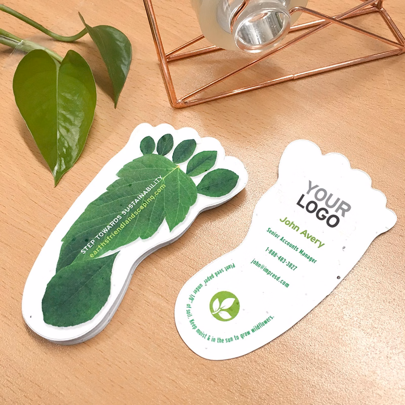 Sustainability Footprint Seed Paper Business Cards