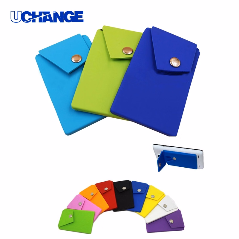Silicone Phone Wallet Holder with Button