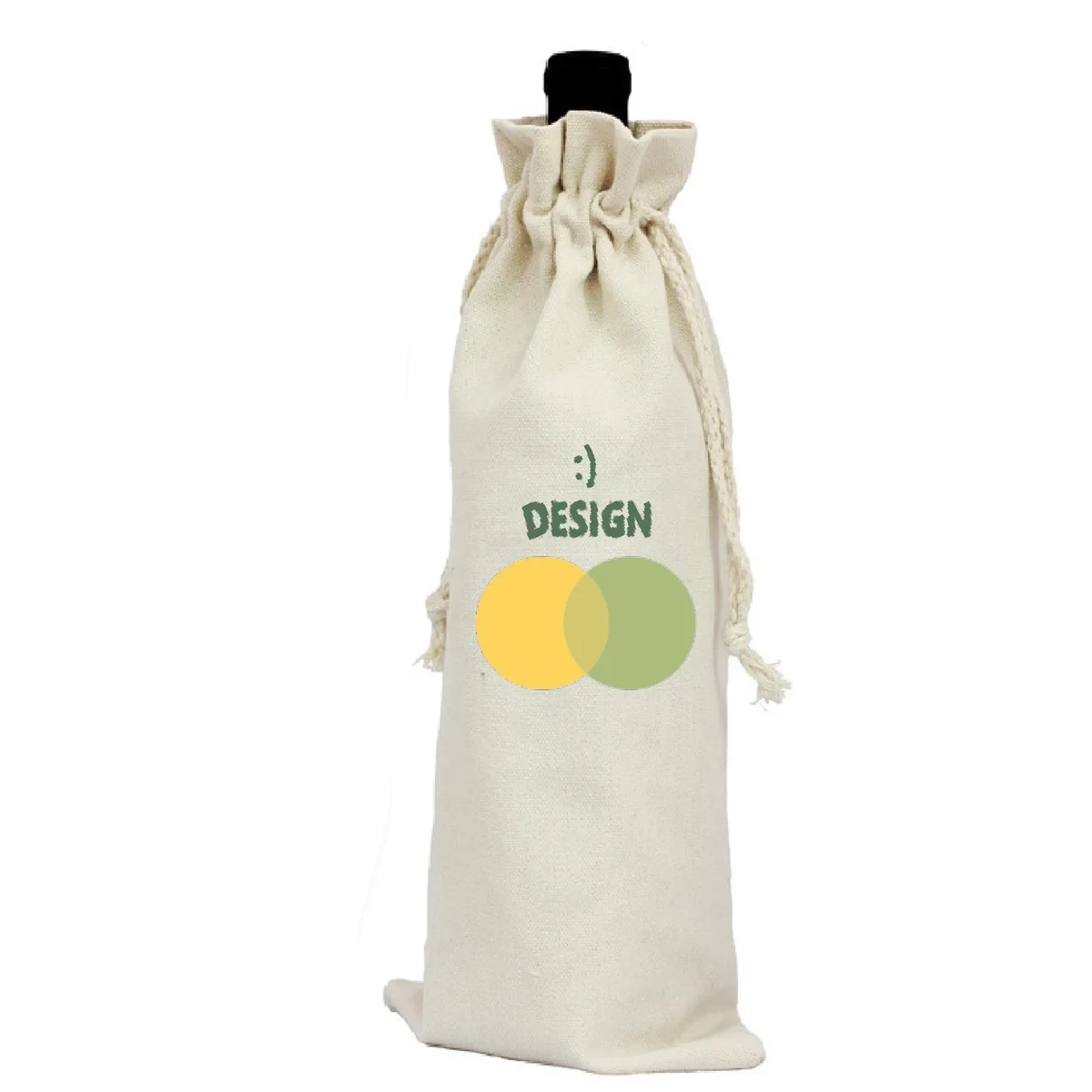 Canvas Wine Bottle Drawstring Bag MOQ 50PCS 1