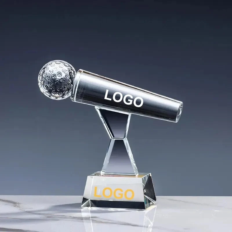 Engraved Crystal Microphone Award 1