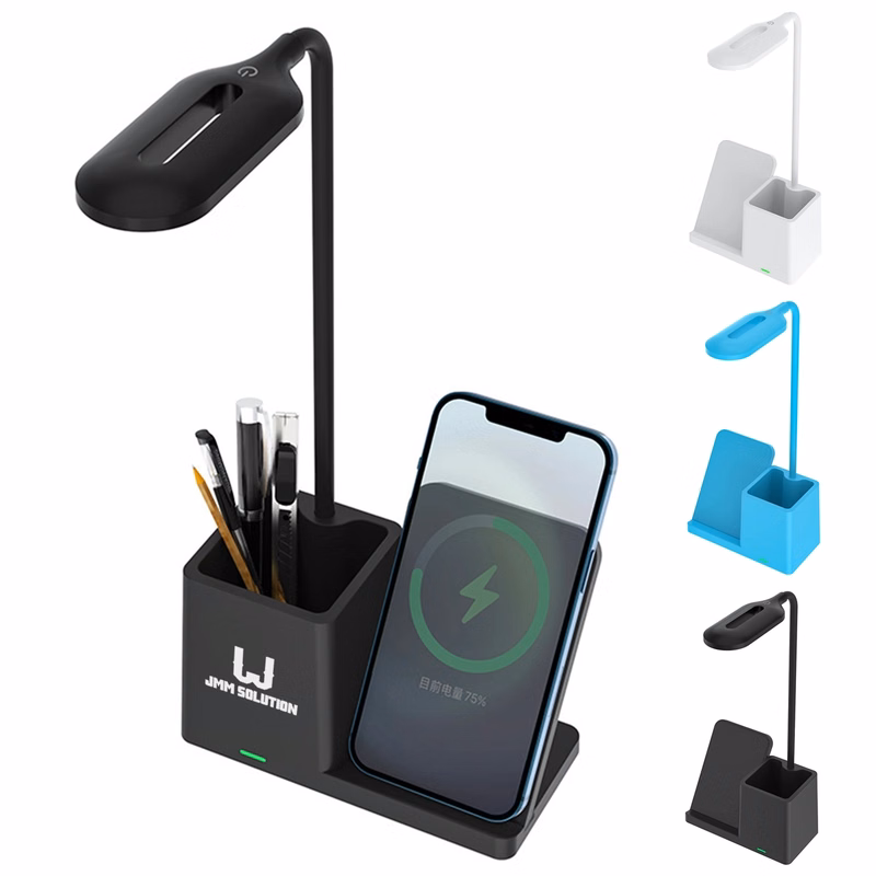 Wireless Charger Desk Lamp With Pen Holder