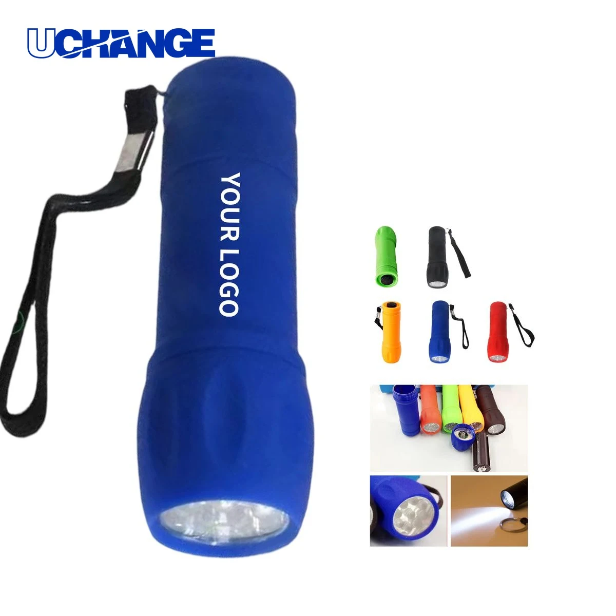 Hard Plastic Pocket Flashlight Tool with Wrist Strap 1