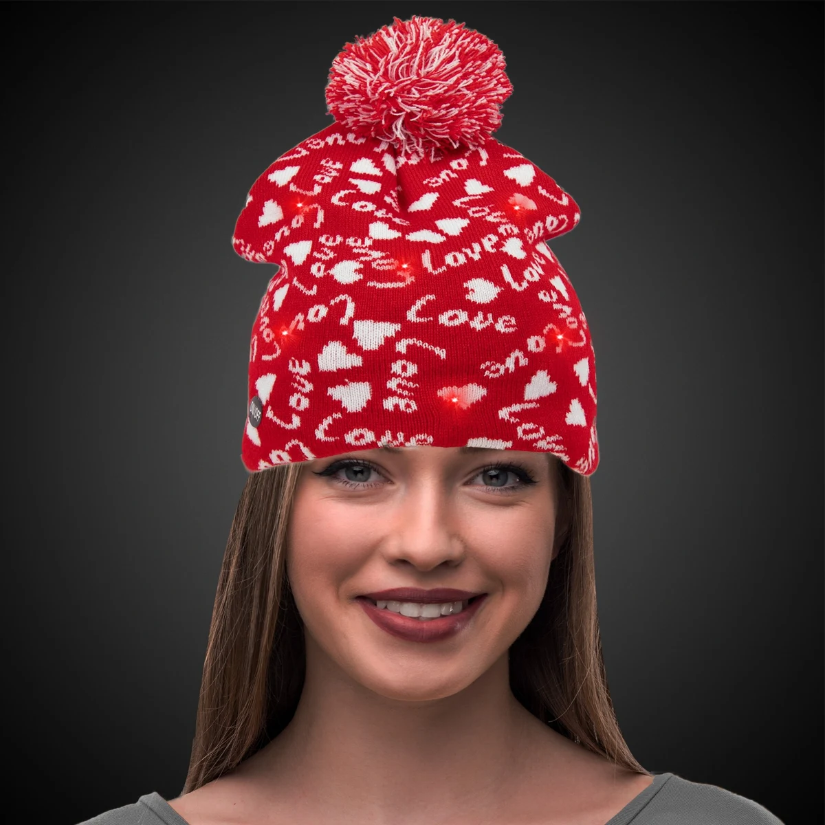 Light Up Love Knit Hat 1
