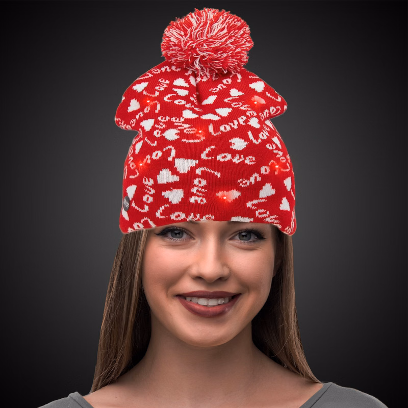 Light Up Love Knit Hat
