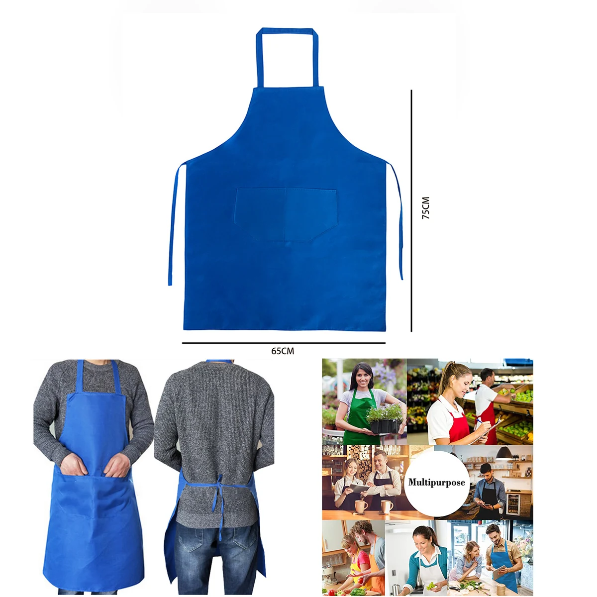 Bib Apron With2 Roomy Pockets 1