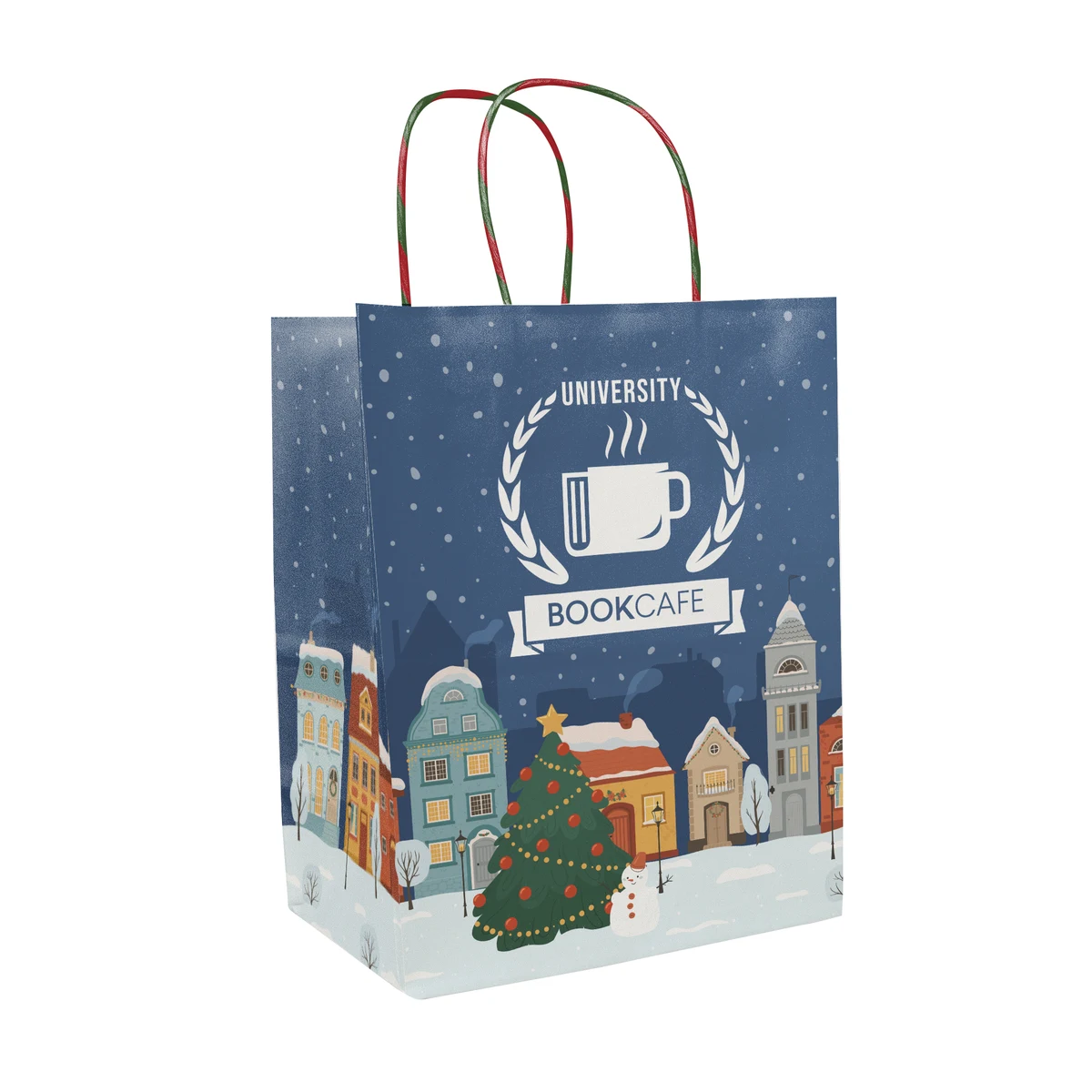Christmas Village Handle Shopper Bag (8.5" x 10.25" x 5") 1