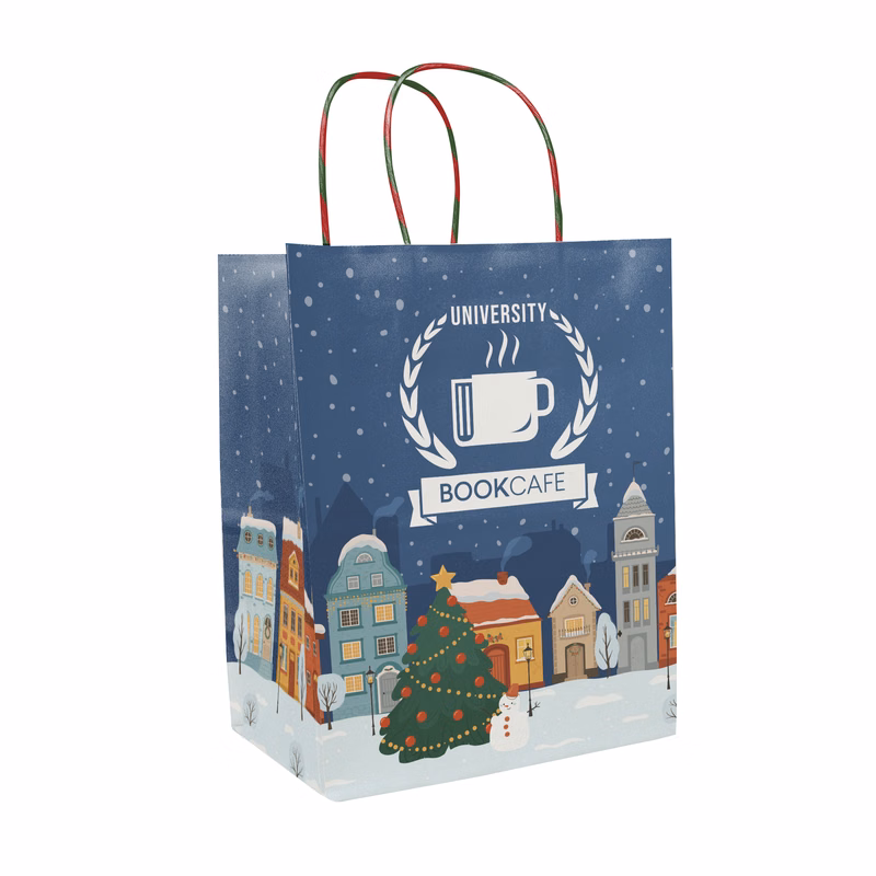 Christmas Village Handle Shopper Bag (8.5" x 10.25" x 5")