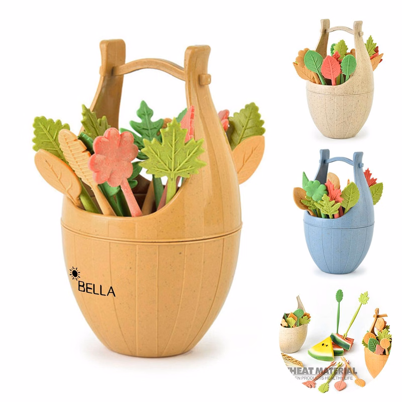 Mini Bucket Fruit Fork Set