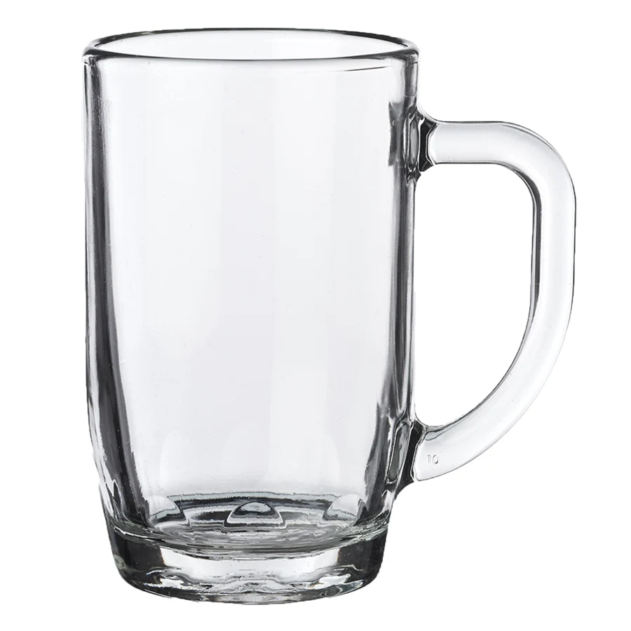 14oz Sturdy Belgian Dimpled Glass Beer Mug 1