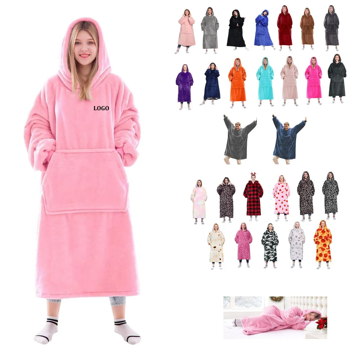 Unisex Wearable Blanket Hoodie 1