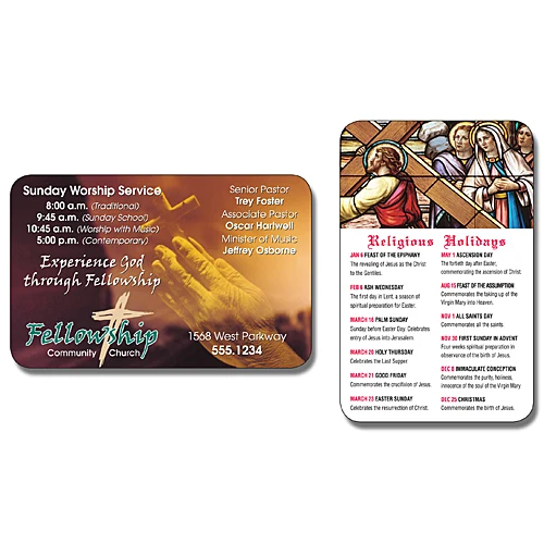 Religious Laminated Wallet Card - 3.5x2.25 (2-Sided) - 14 pt. 1