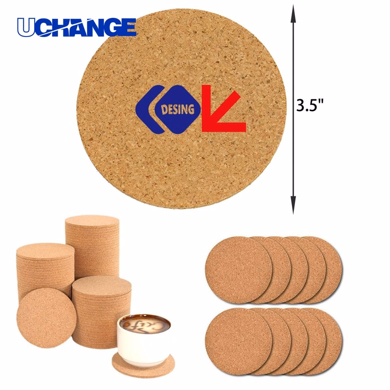 Heat Insulating Round Corkwood Coaster Mat
