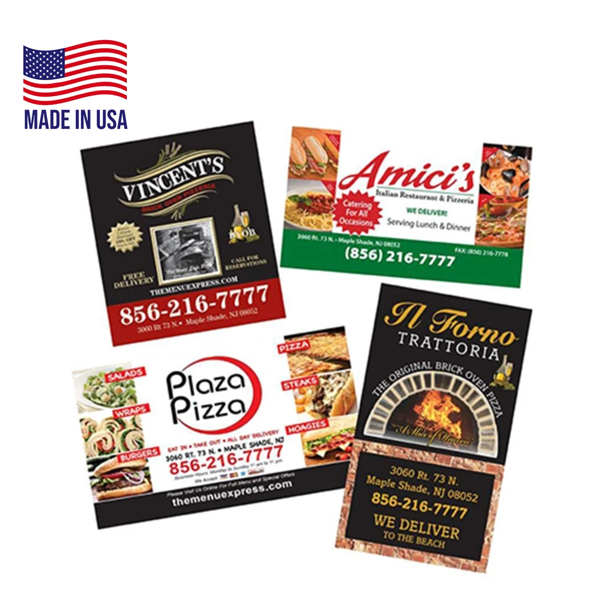 USA Made Magnets 4in Sq - 20 mil Custom Shape fridge / cabinet magnet 1