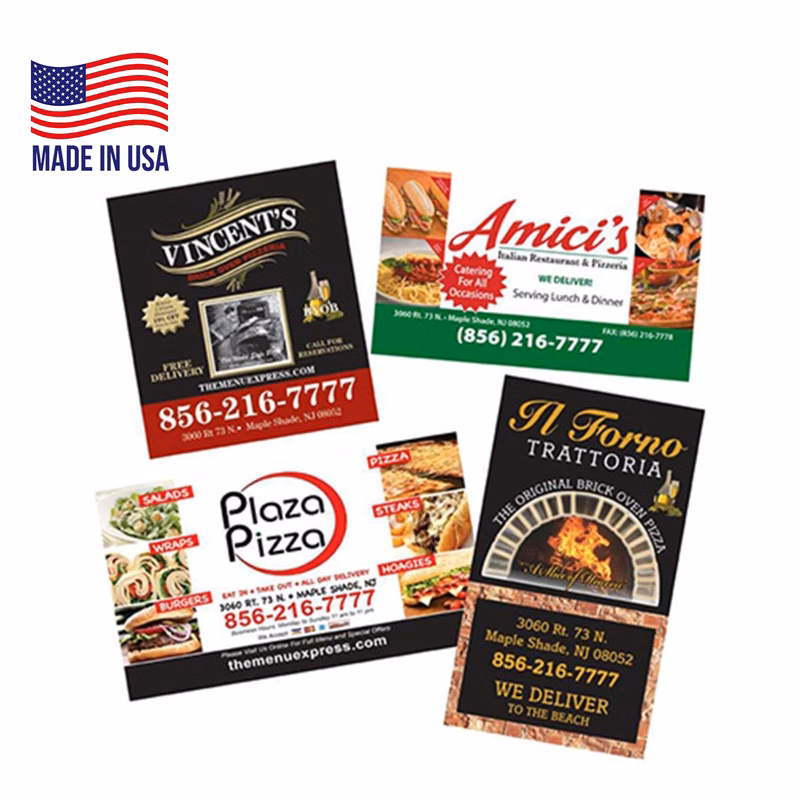 USA Made Magnets 4in Sq - 20 mil Custom Shape fridge / cabinet magnet