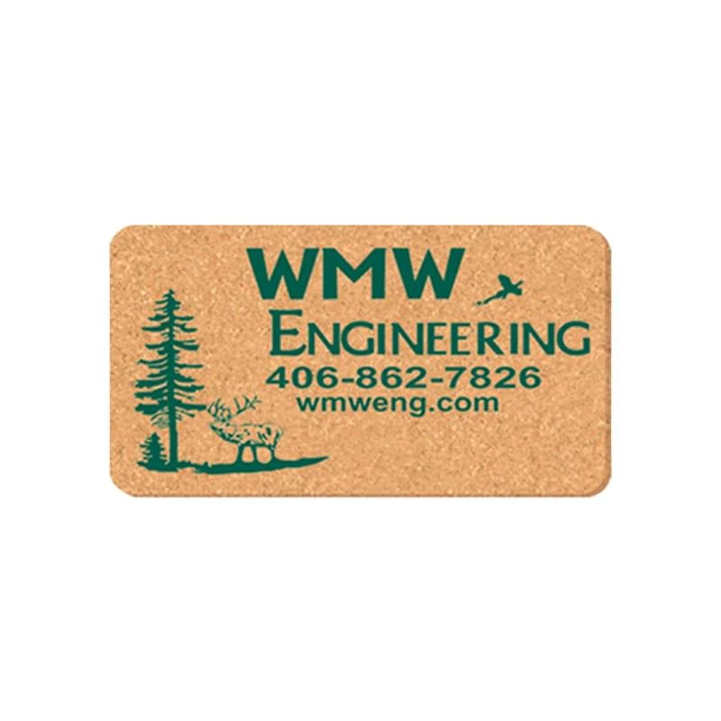 Coaster - 3 1/4" x 6" Rectangle Shape Cork Coasters 1