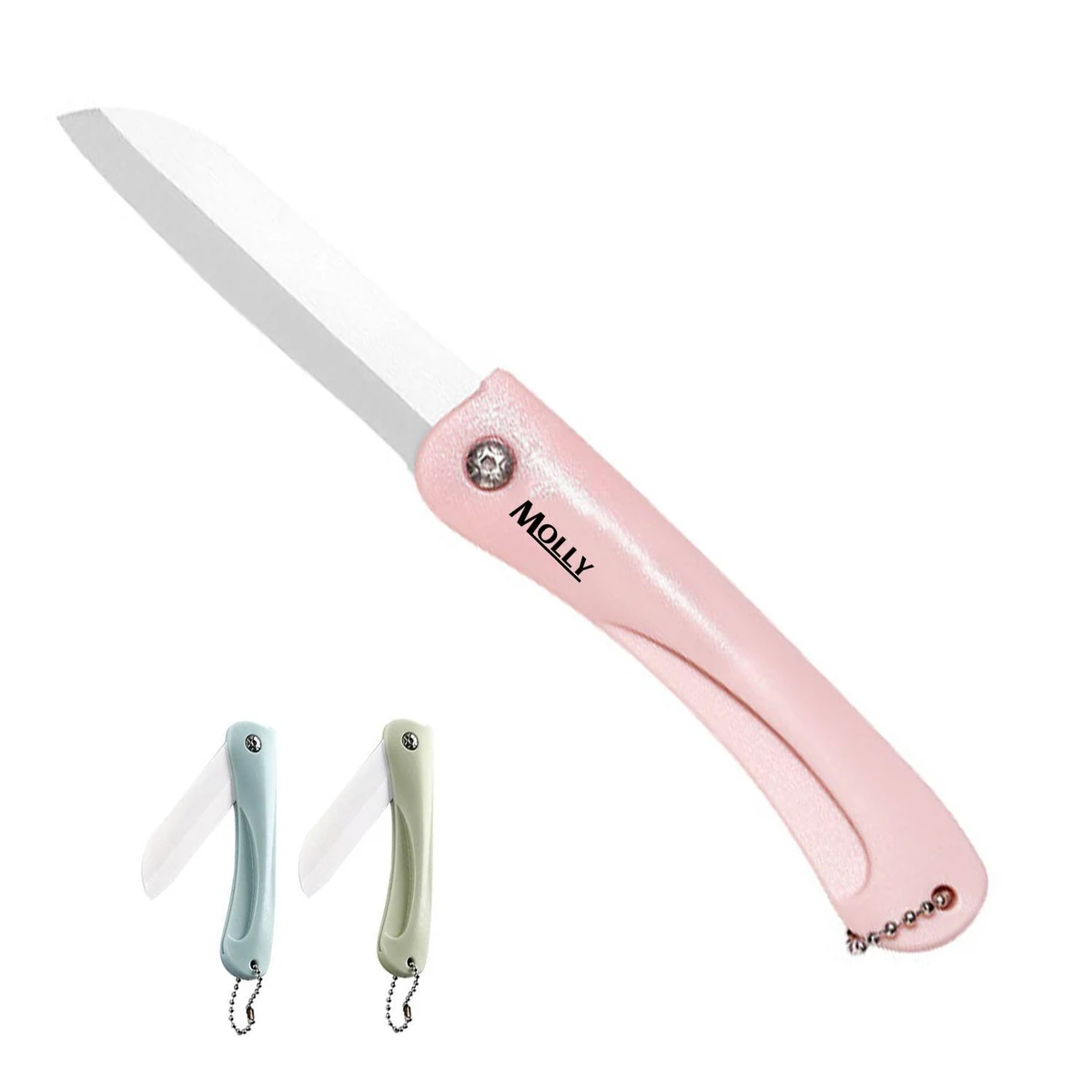 Mini Foldable Fruit Knife W/ Chain 1
