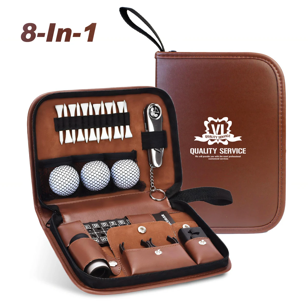 8-In-1 Golf Gear Companion With PU Storage Bag 1