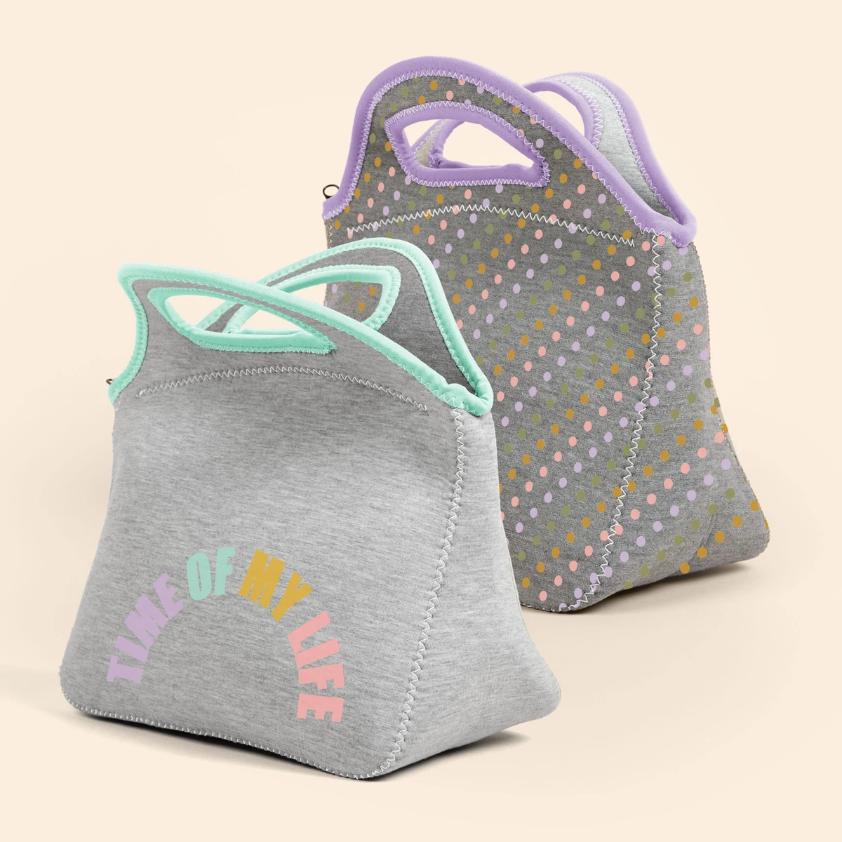 GRAN KLUTCH - HEATHERED JERSEY KNIT NEOPRENE LUNCH BAG 1
