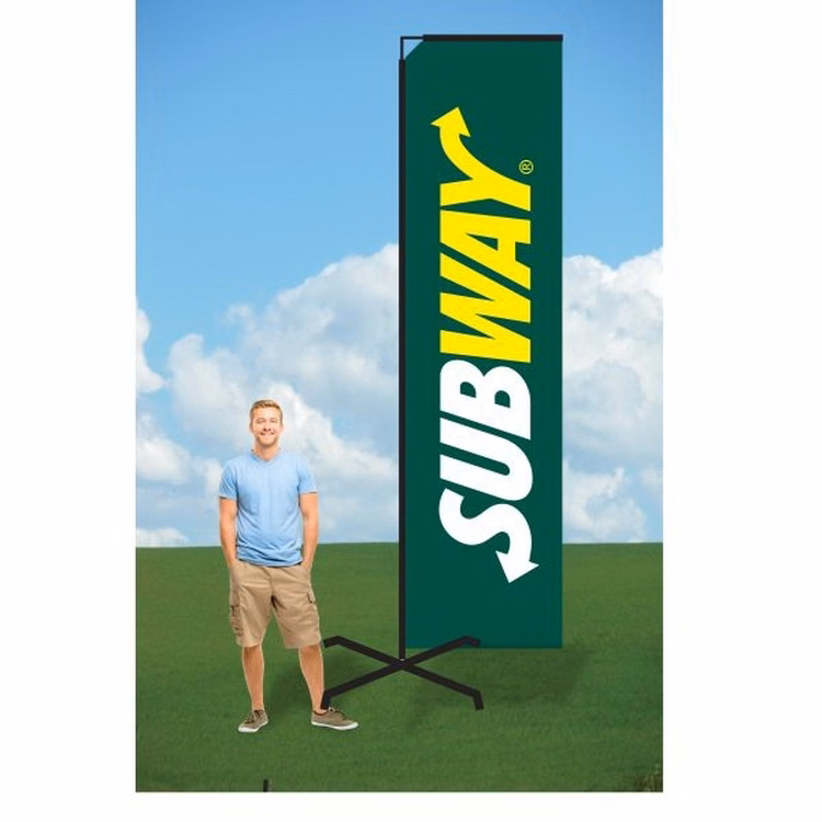 9ft Advertising Flag with X Stand-Double