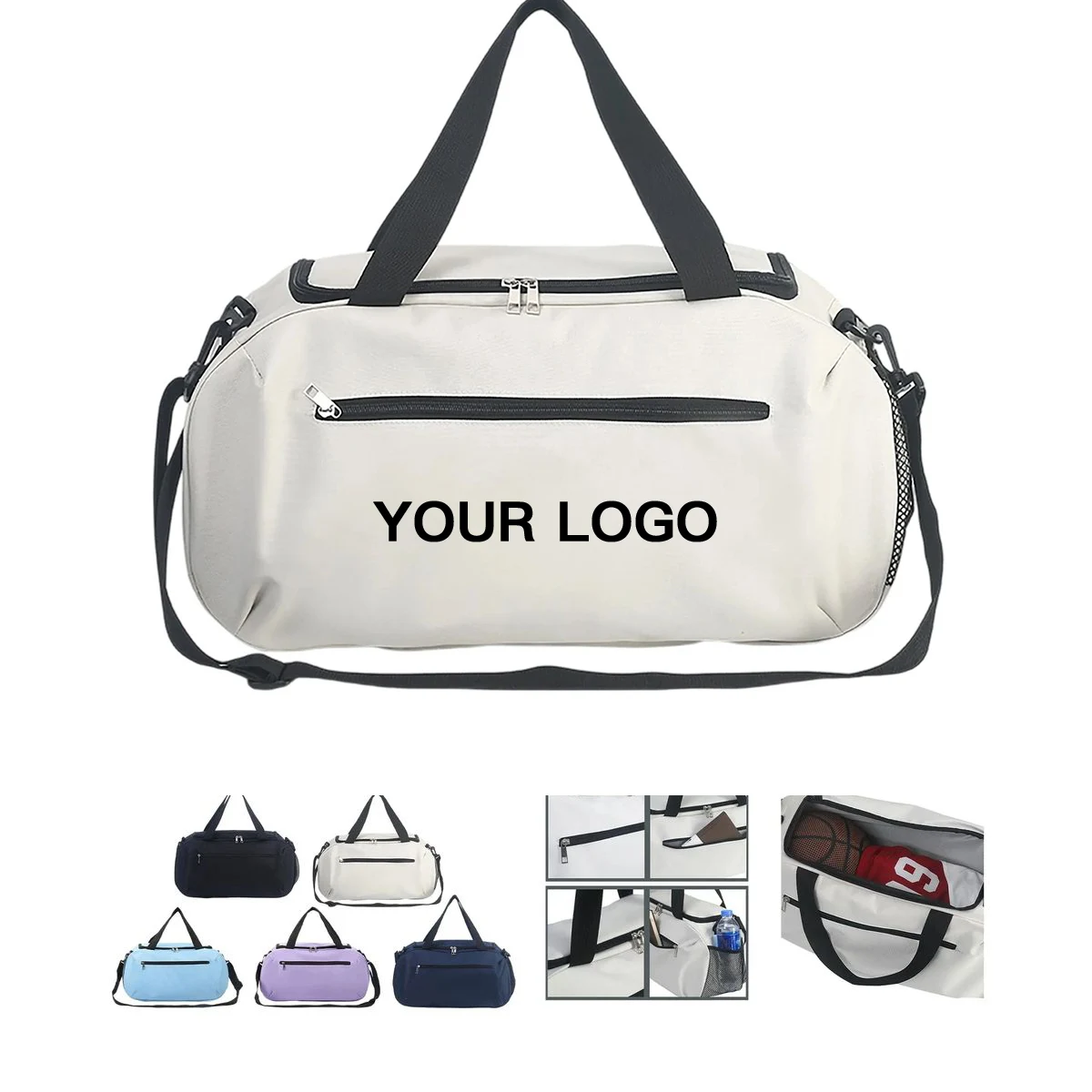 Travel Sports Bag with Side Mesh Compartments 1