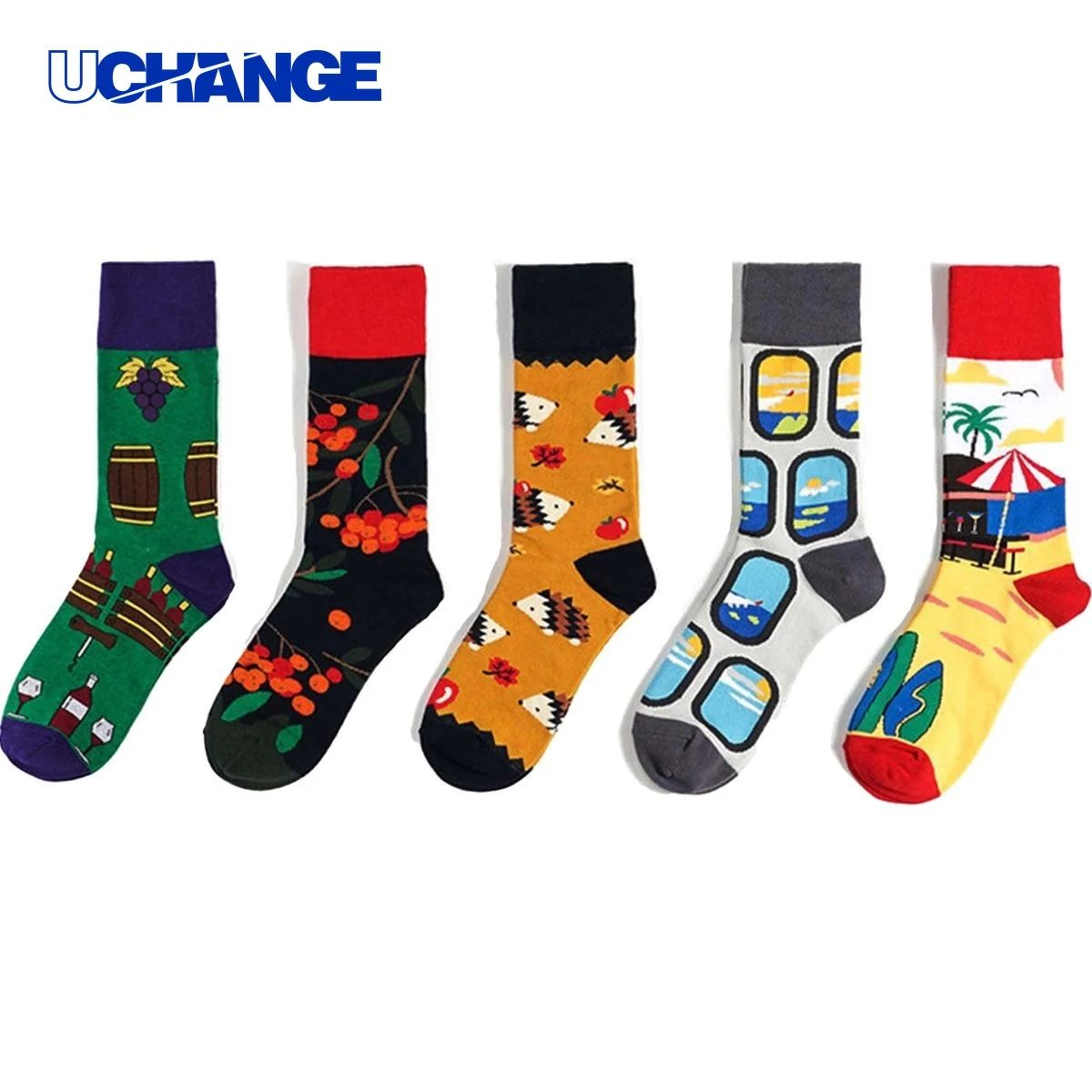 Athletic Jacquard Crew Socks 1