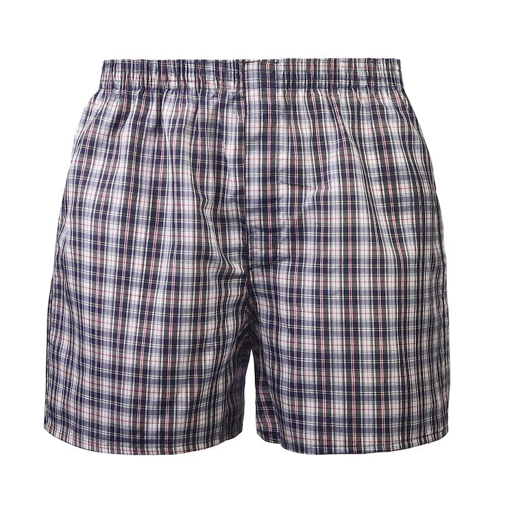 Men's Woven Boxer Shorts - 3X Assorted Plaids 3 Pack 1
