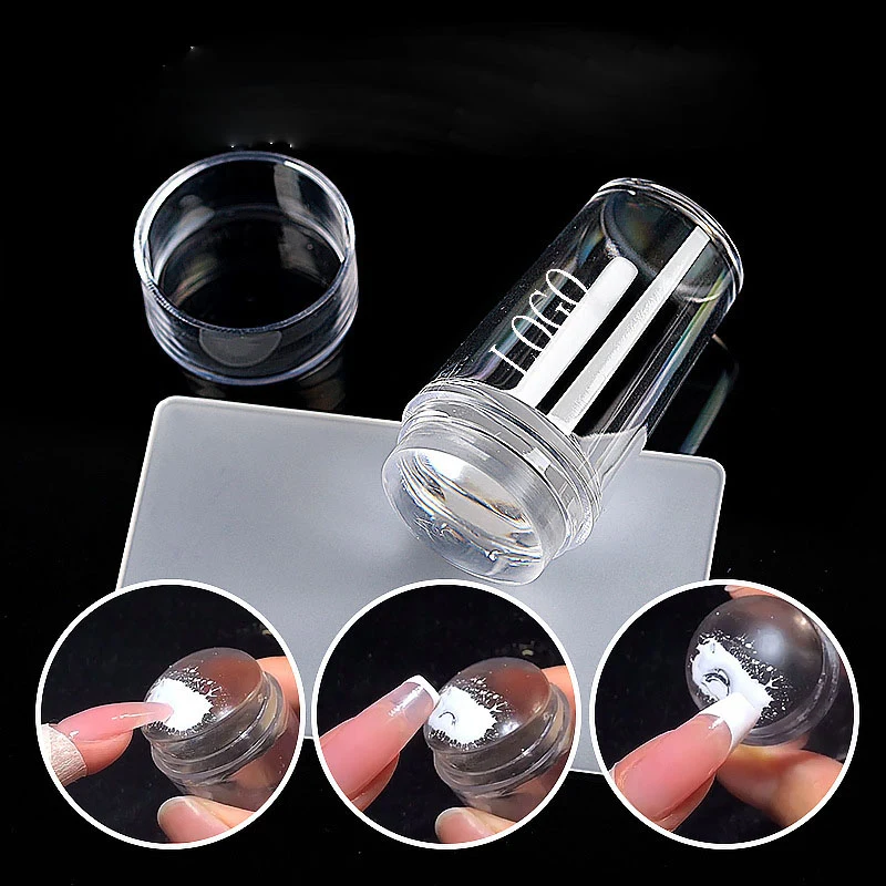 Full Transparent Silicone Head Nail Print Art Stamper/ Manicure Print Tool 1