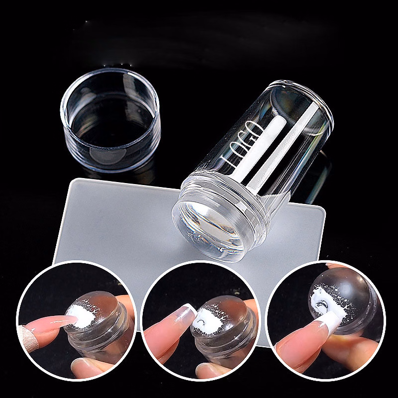 Full Transparent Silicone Head Nail Print Art Stamper/ Manicure Print Tool