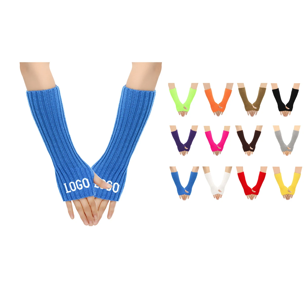 MOQ 300 pcs Winter Half-Finger Gloves 1
