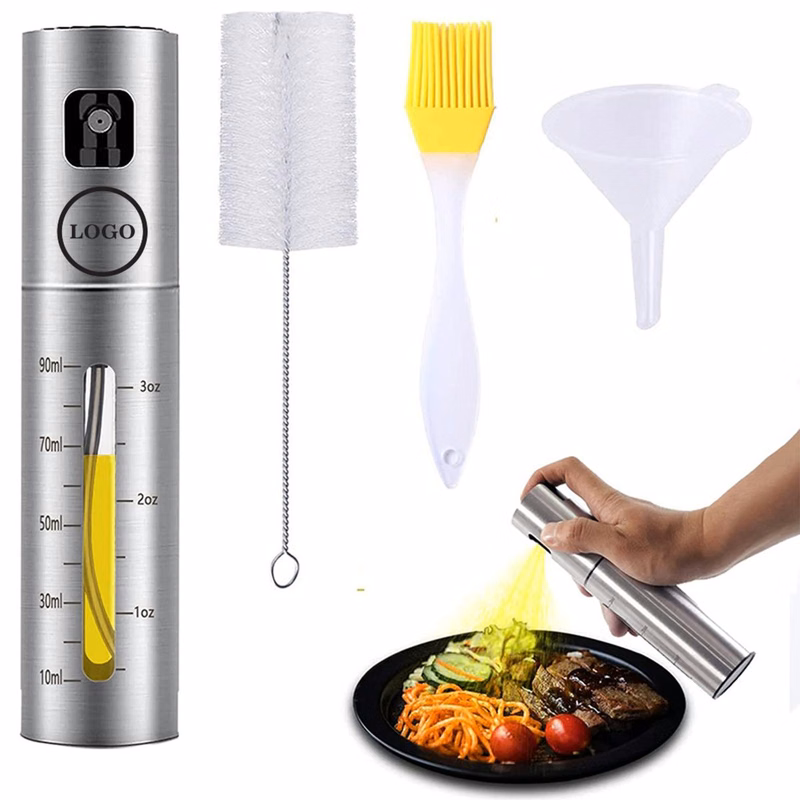 Stainless Steel Oil Spray Bottle Set