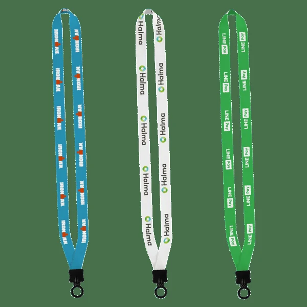 1/2" Dye-Sublimated Lanyard with Plastic Clamshell and Plastic O-Ring 1