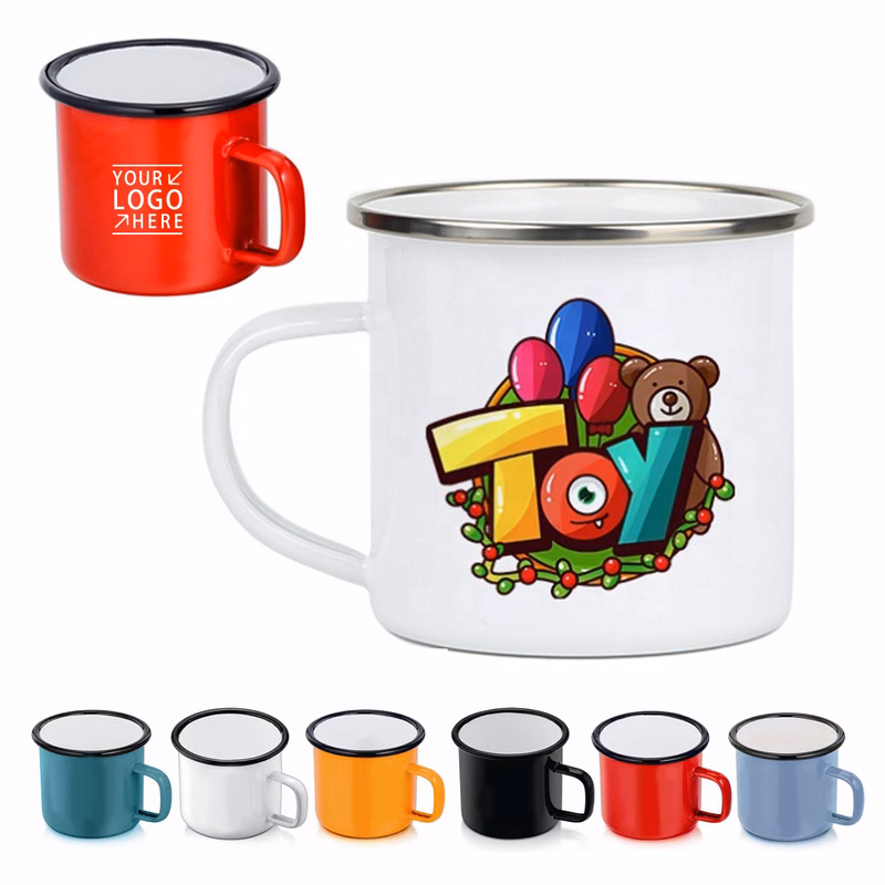 MOQ 50 12oz Enamel Coffee Mug